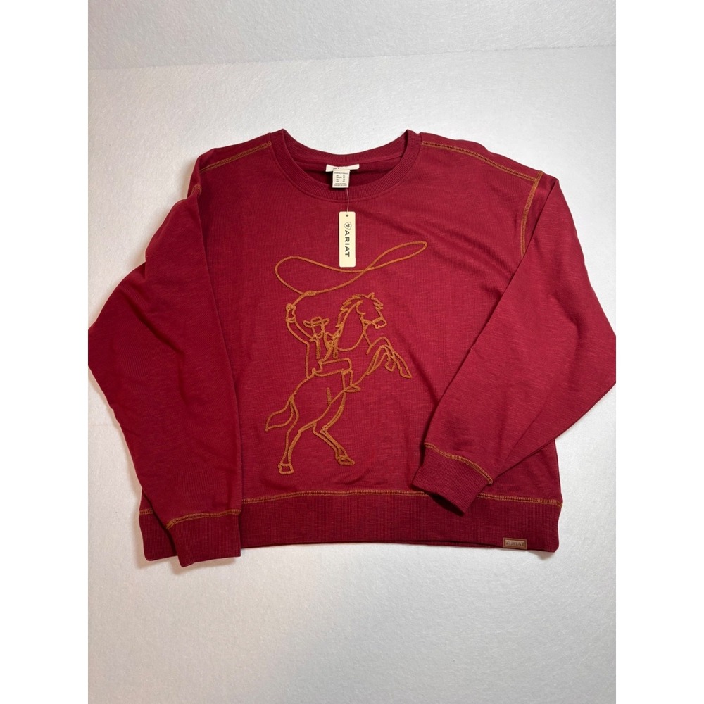 ARIAT WOMENS CABERNET LASSO SWEATSHIRT Size XL